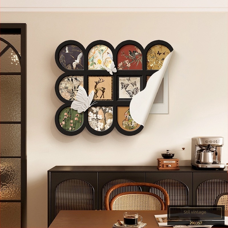 Tablou decorativ pentru cutia de contoare, stil medieval, fără ramă, imprimare inkjet, model plante