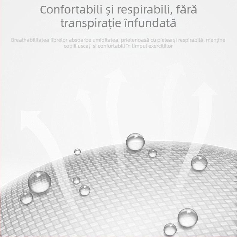 Pantaloni pentru copii, talie medie, amestec poliester 80%, anti-șifonare, fără călcare, casual, primăvară 2025, unisex