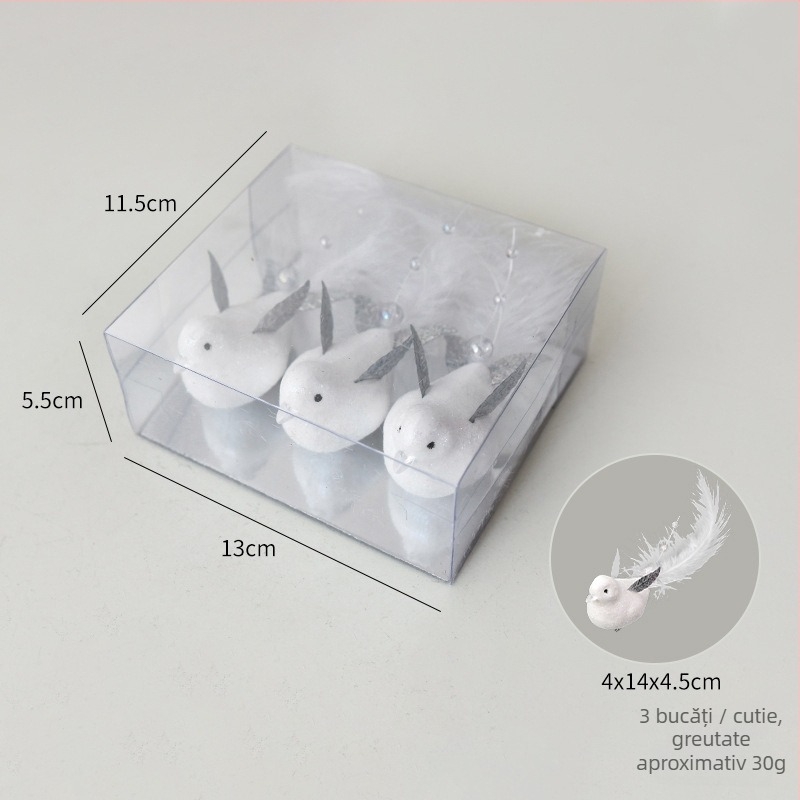 Ornament de Crăciun cu urs polar pentru brad, Material bubble, Brand Nuchi, Stil desen animat, minimalist modern, decorațiuni de Crăciun