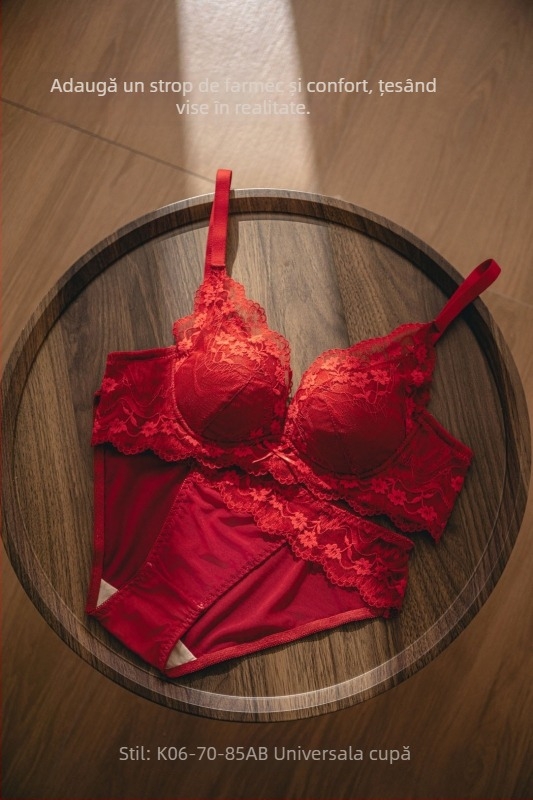 Sutien din dantelă nylon pentru sâni mici, cupa 3/4, cupă cu formă medie, push-up, susținere laterală, bretele reglabile, confortabil, închidere la spate cu patru rânduri de cârlige