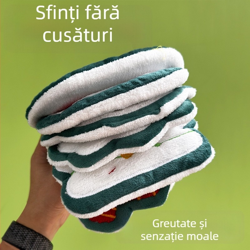 Prosop de mână brodat, din fleece coral, 150D, 50–80 g, personalizare disponibilă