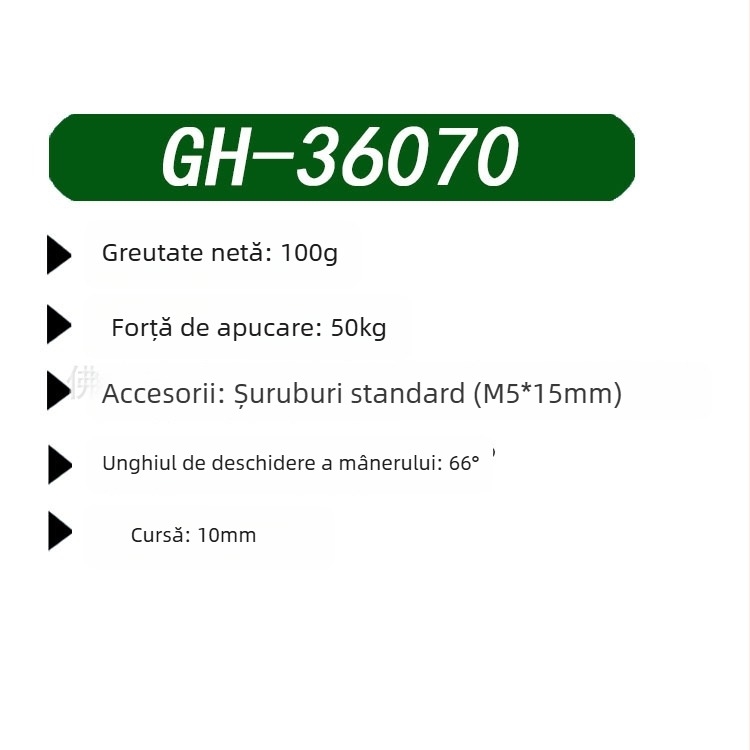Fixare rapidă push-pull pentru sudură, clemă cot, GH-36070, oțel cu conținut ridicat de carbon