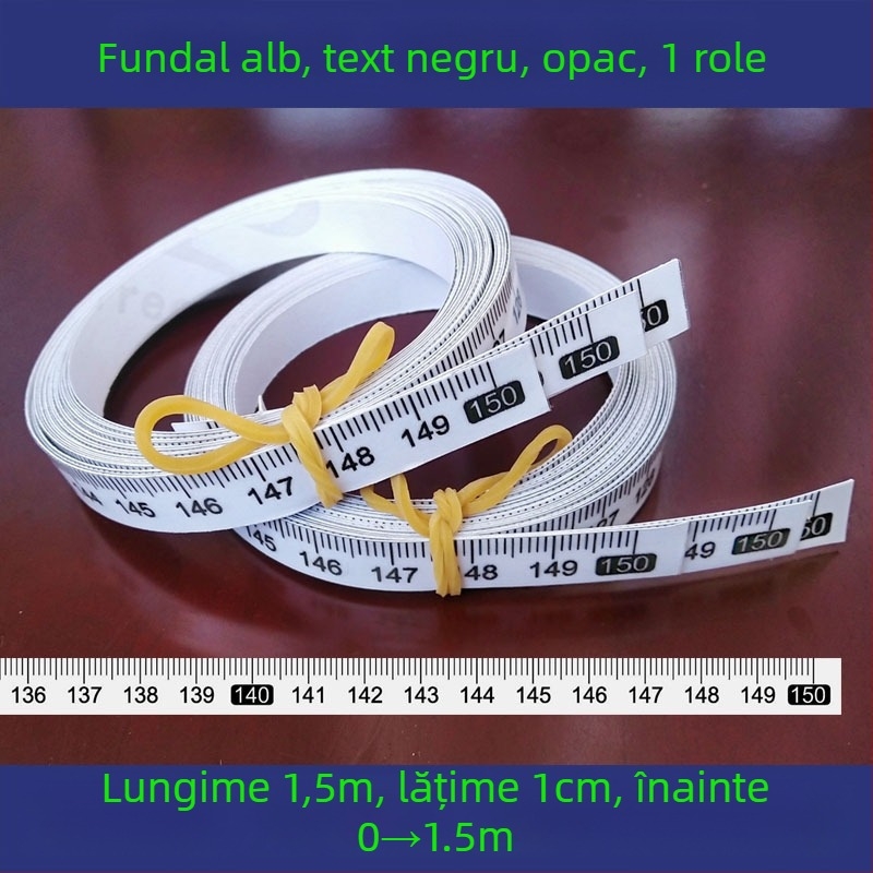 Etichetă autoadezivă transparentă pentru riglă, scară în centimetri, rezistentă la apă