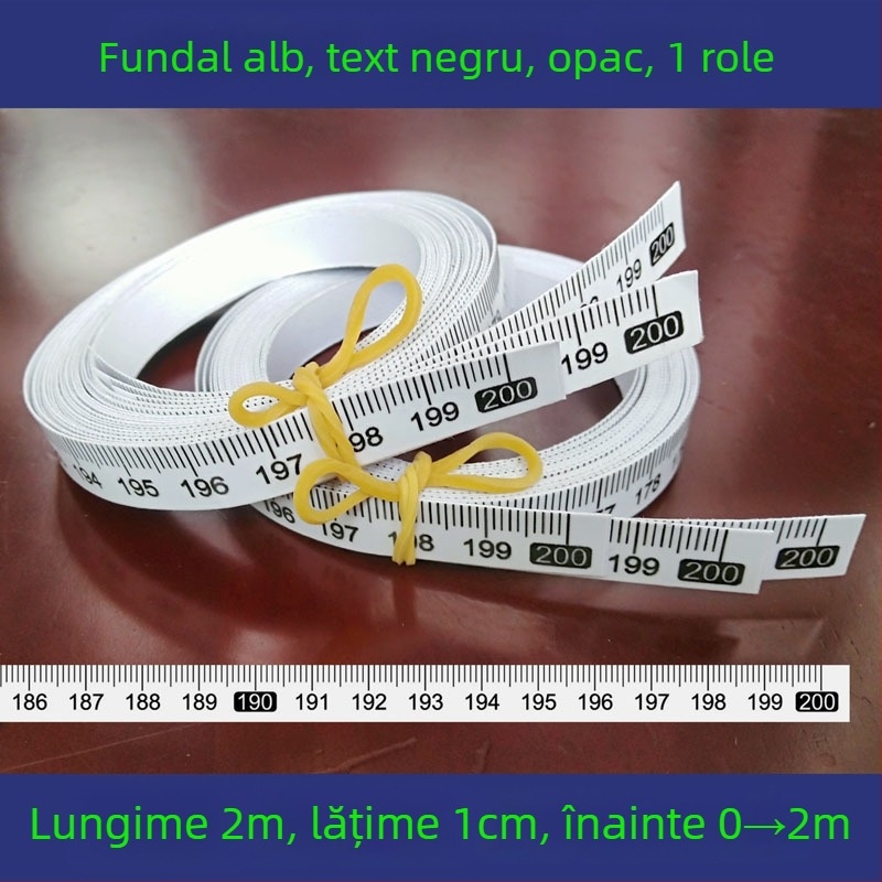 Etichetă autoadezivă transparentă pentru riglă, scară în centimetri, rezistentă la apă