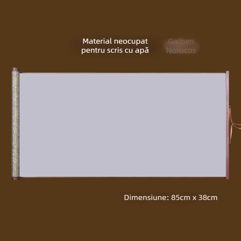 Tan yixuan Pânză pentru scriere cu apă, pentru practică de caligrafie și exerciții cu pensula, cu grilă de tip Rice Grid, design brocard, lavabilă