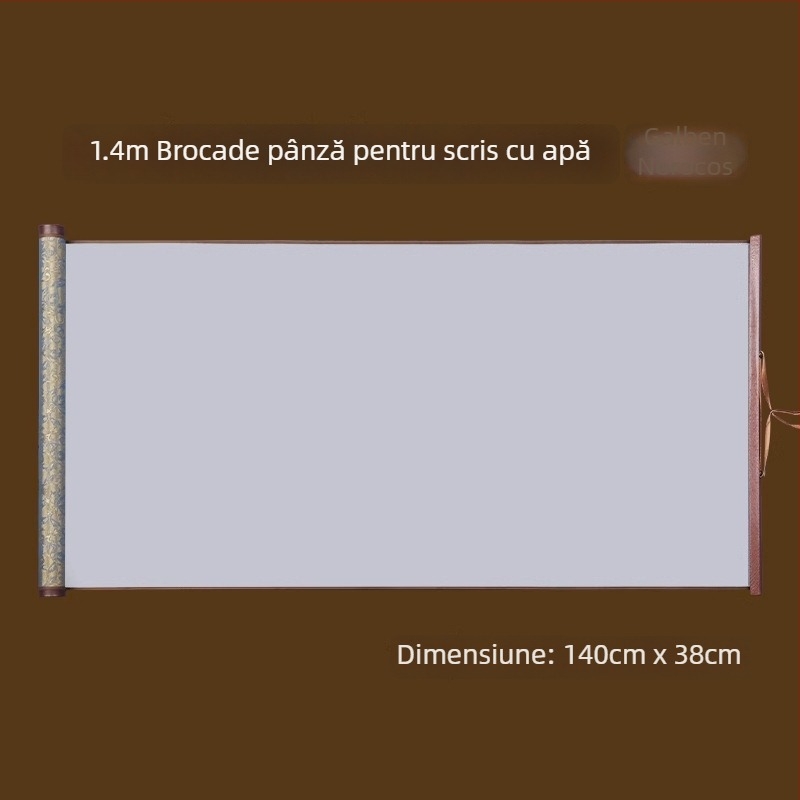 Tan yixuan Pânză pentru scriere cu apă, pentru practică de caligrafie și exerciții cu pensula, cu grilă de tip Rice Grid, design brocard, lavabilă