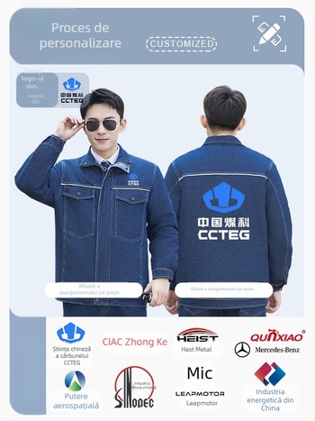 Jachetă de lucru de iarnă, 100% bumbac, rezistentă la uzură și murdărie, cu căptușeală detașabilă din fleece, pentru sudori și muncitori în logistică