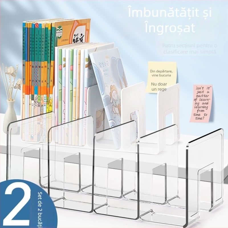 Raft vertical pentru fișiere, 4 niveluri, 36 compartimente, material PP, model 9674, organizator de fișiere