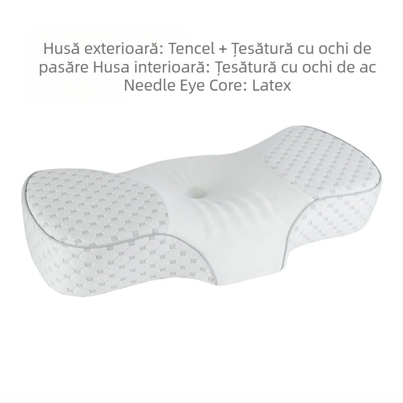 Pernă de latex cu formă de fluture, latex natural >90%, personalizare procesare disponibilă, potrivită pentru toate anotimpurile pentru adulți