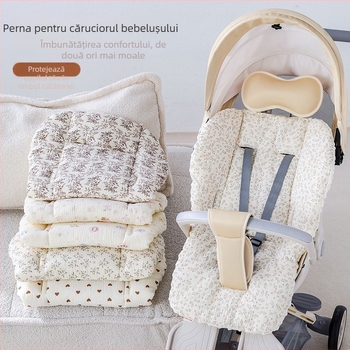 Covoraș pentru cărucior – pernă din bumbac cu design desen animat, utilizare pe toate anotimpurile, potrivit pentru copii 1–3 ani