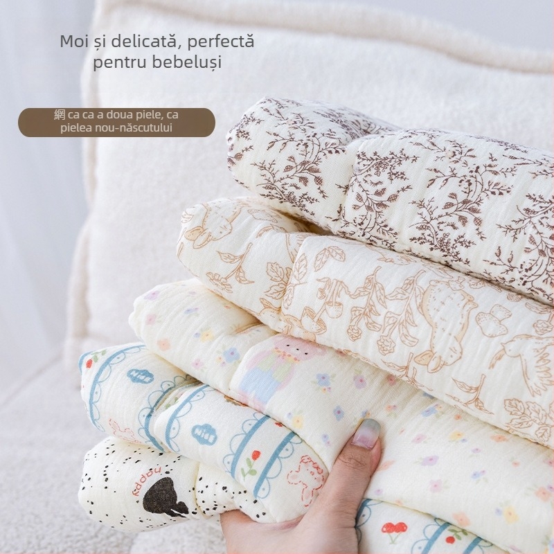 Covoraș pentru cărucior – pernă din bumbac cu design desen animat, utilizare pe toate anotimpurile, potrivit pentru copii 1–3 ani