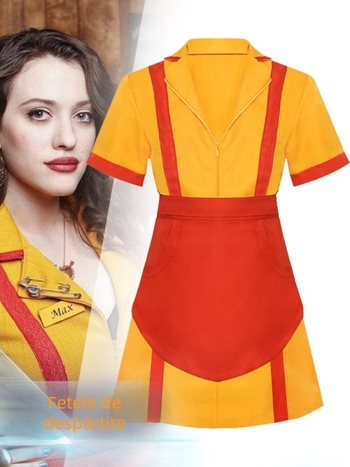 Costum cosplay de menajeră pentru bar și fast-food – poliester, toamnă 2025, brand Comic Friends, stil stradal
