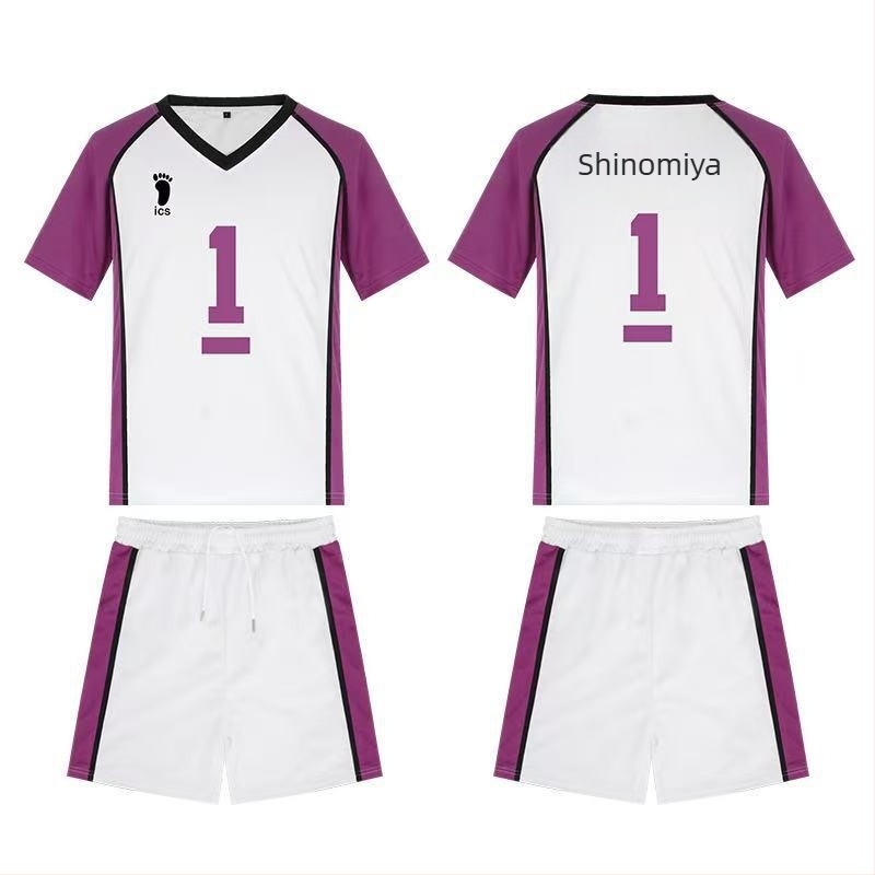 Cosplay pentru volei – Uniformă școlară cu mânecă scurtă, în stil anime japonez (material din bumbac; toamnă 2022; pentru jocuri/roluri)