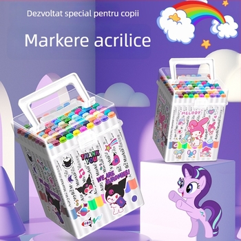Marker acrilic pentru copii — impermeabil, lavabil, DIY stil acuarelă