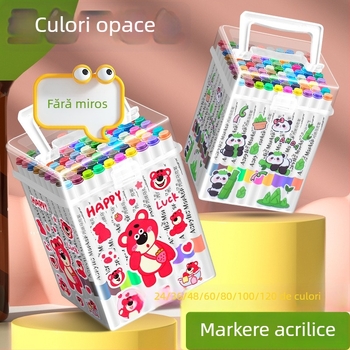 Marker acrilic pentru copii — impermeabil, lavabil, DIY stil acuarelă