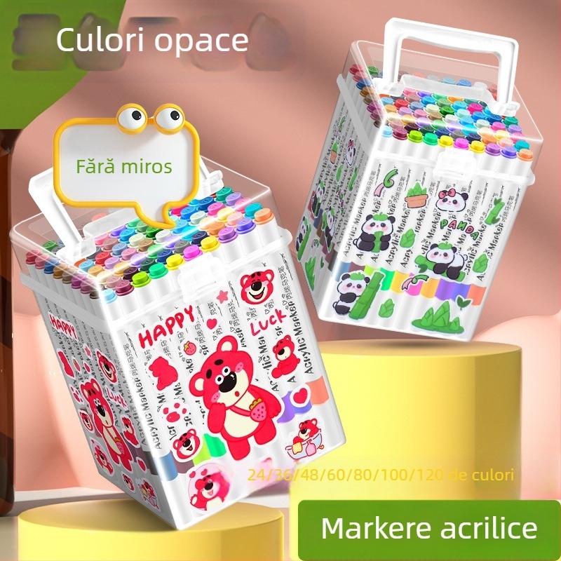 Marker acrilic pentru copii — impermeabil, lavabil, DIY stil acuarelă