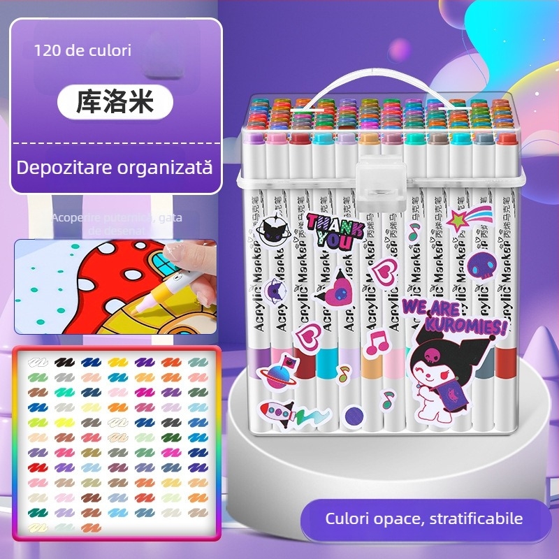 Marker acrilic pentru copii — impermeabil, lavabil, DIY stil acuarelă