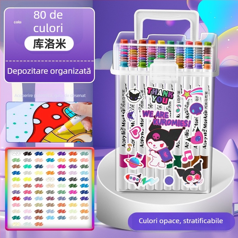 Marker acrilic pentru copii — impermeabil, lavabil, DIY stil acuarelă