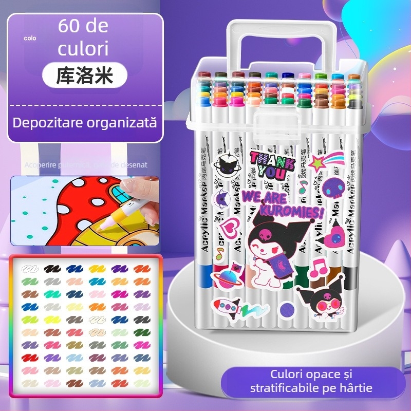 Marker acrilic pentru copii — impermeabil, lavabil, DIY stil acuarelă