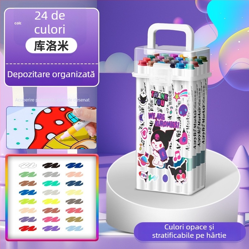 Marker acrilic pentru copii — impermeabil, lavabil, DIY stil acuarelă
