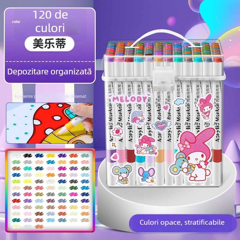 Marker acrilic pentru copii — impermeabil, lavabil, DIY stil acuarelă