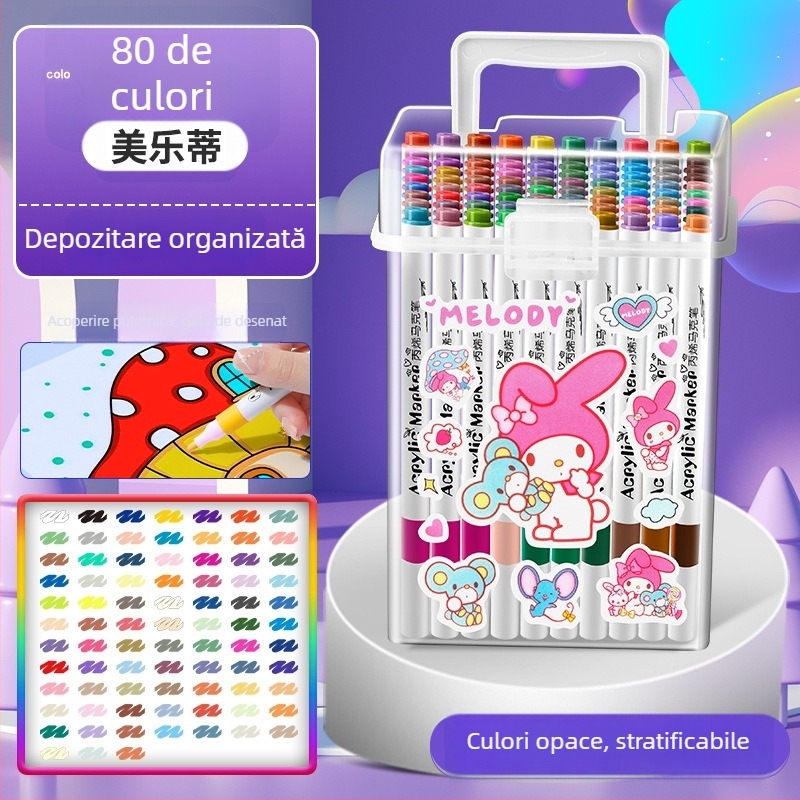 Marker acrilic pentru copii — impermeabil, lavabil, DIY stil acuarelă