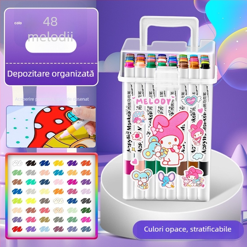 Marker acrilic pentru copii — impermeabil, lavabil, DIY stil acuarelă