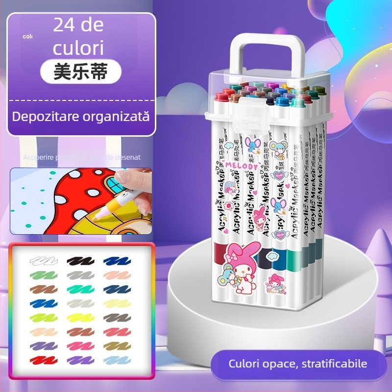 Marker acrilic pentru copii — impermeabil, lavabil, DIY stil acuarelă