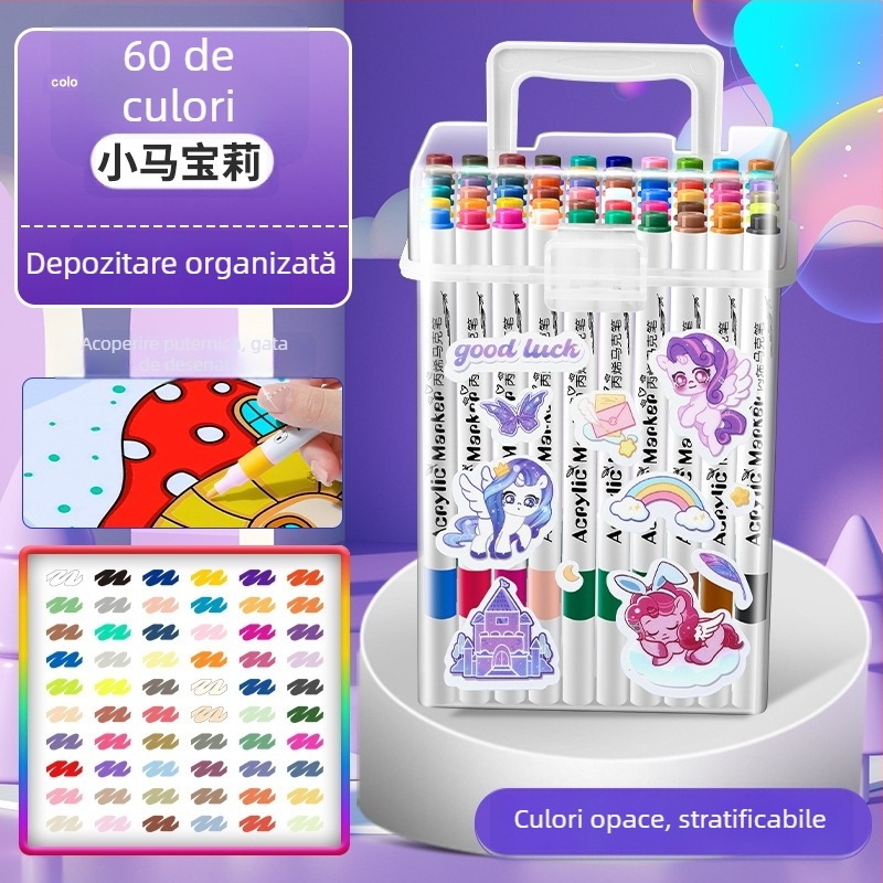 Marker acrilic pentru copii — impermeabil, lavabil, DIY stil acuarelă