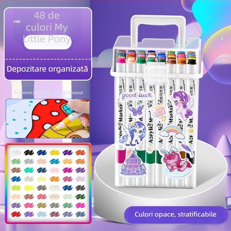 Marker acrilic pentru copii — impermeabil, lavabil, DIY stil acuarelă