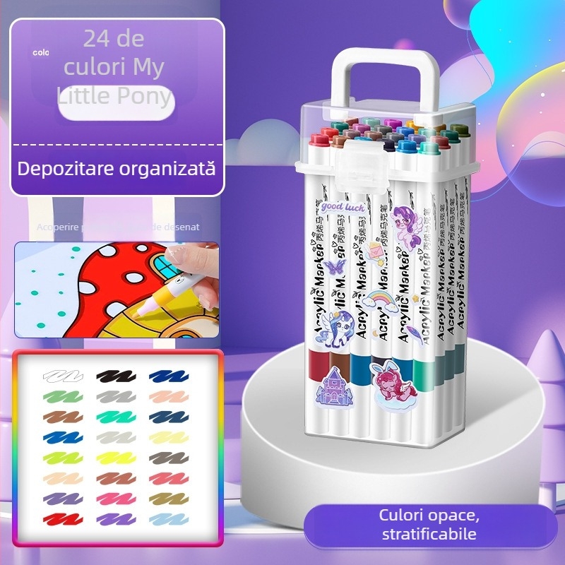 Marker acrilic pentru copii — impermeabil, lavabil, DIY stil acuarelă