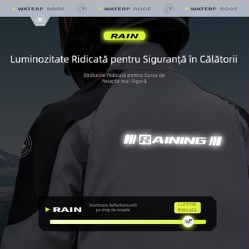 Poncho de ploaie pentru adulți – țesătură poliester spin 0,21 mm, strat PVC impermeabil, echipament versatil pentru motociclete