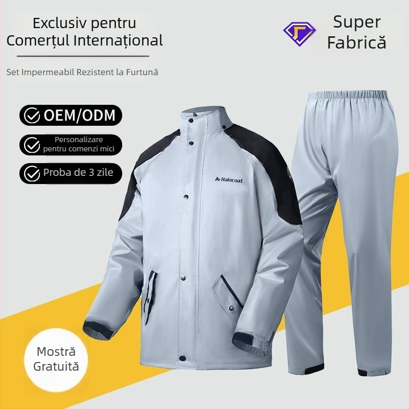 Poncho de ploaie pentru adulți – țesătură poliester spin 0,21 mm, strat PVC impermeabil, echipament versatil pentru motociclete