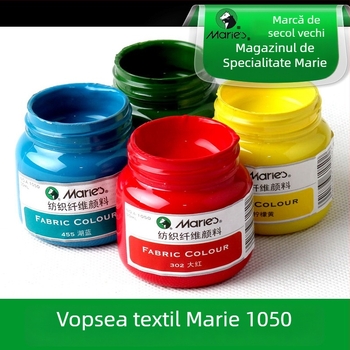 Vopsea de textile cu pigmenți vegetali – 50 ml pe sticlă, impermeabilă, rezistentă la decolorare
