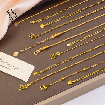 Accesorii bijuterii DIY – Cupru placat cu aur, Electroplacare, Stil vintage, Lanț cu mărgele