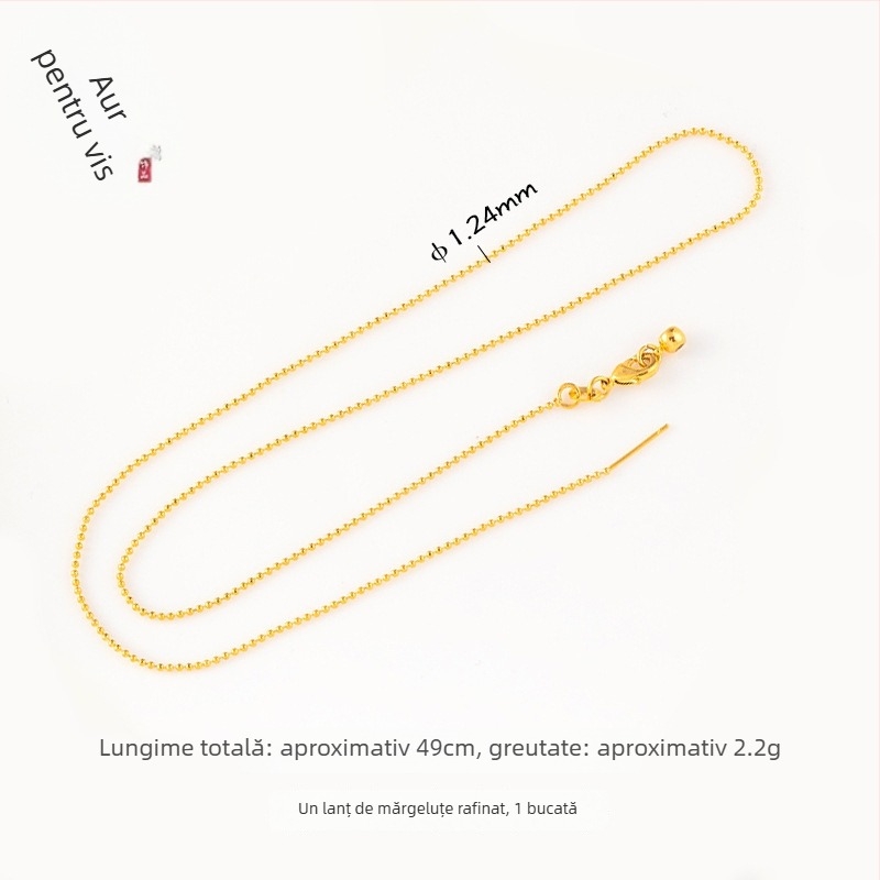 Accesorii bijuterii DIY – Cupru placat cu aur, Electroplacare, Stil vintage, Lanț cu mărgele