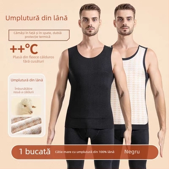 Vesta termică unisex, dublu strat, extra groasă 301-350 g/m², cu velur, glugă, țesătură poliester Derong (90-95% poliester)