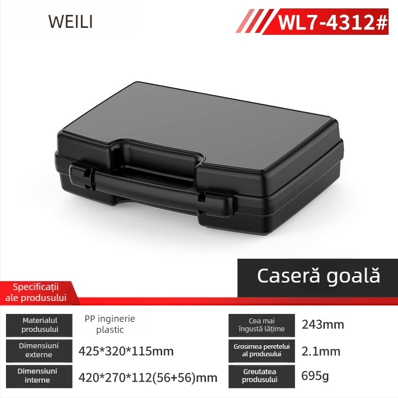 Cutie din plastic pentru unelte – cutie multifuncțională de depozitare, organizare piese și instrumente