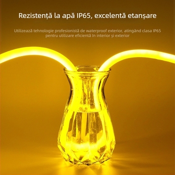 Bandă de iluminare LED circulară 360° flexibilă pentru exterior — monocromă, model 2835, 120 LED, 220V, 12W