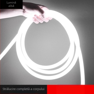 Bandă de iluminare LED circulară 360° flexibilă pentru exterior — monocromă, model 2835, 120 LED, 220V, 12W