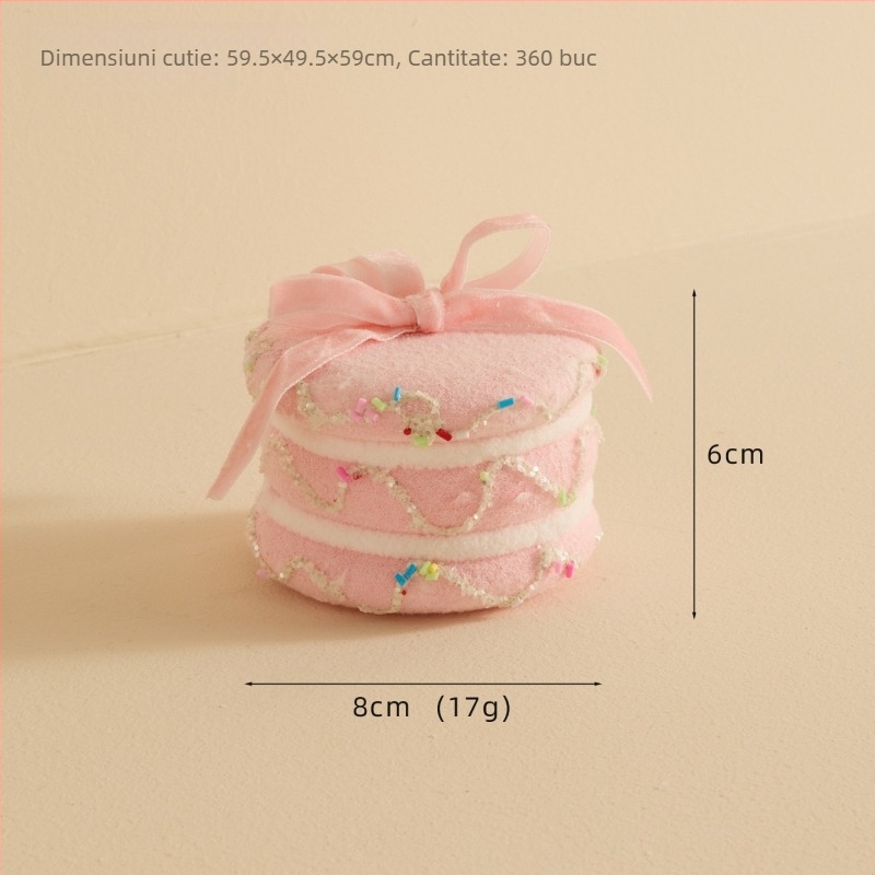 Pandantiv fulg de zăpadă pentru brad cu bețișor de bomboană, material Bubble, stil Crăciun, ambalare individuală