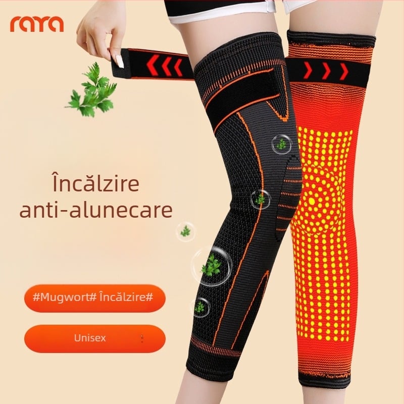 Orteza pentru genunchi încălzitoare cu Mugwort pentru căldură și protecția articulațiilor — Ruiya, Adulți, Iarna 2025