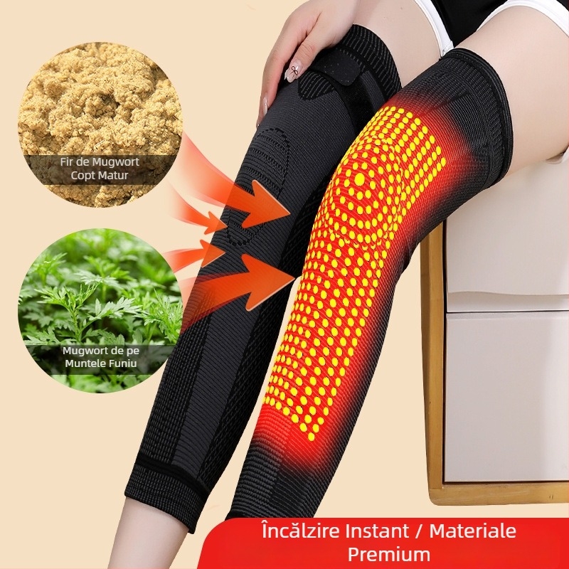 Orteza pentru genunchi încălzitoare cu Mugwort pentru căldură și protecția articulațiilor — Ruiya, Adulți, Iarna 2025