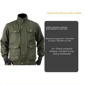 Îmbrăcăminte de lucru pentru bărbați, rezistentă la abraziune — material nailon, țesătură principală din in, bărbat adult, cu etichetă la gât