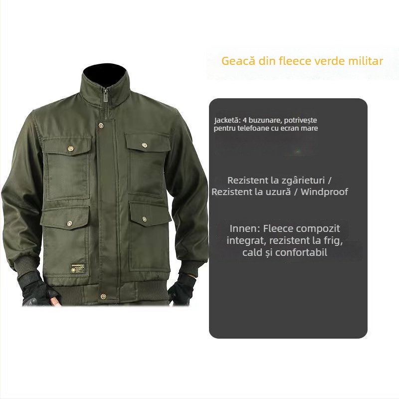 Îmbrăcăminte de lucru pentru bărbați, rezistentă la abraziune — material nailon, țesătură principală din in, bărbat adult, cu etichetă la gât