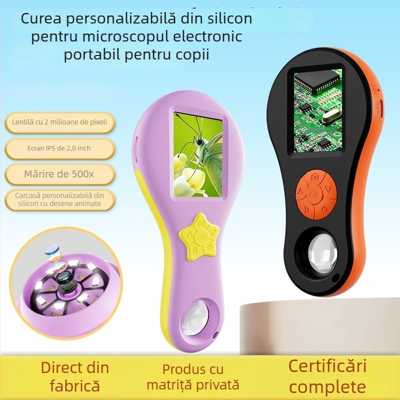 Microscop electronic pentru copii și lupă industrială pentru învățământ (Brand: Alte; Nu este importat; Fără mărci private licențiate)