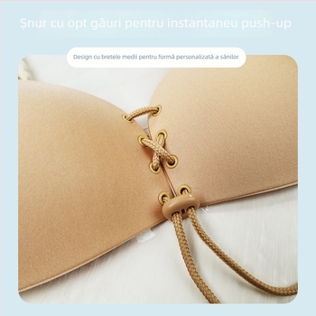 Lingerie push-up de mireasă: Sutien invizibil pentru bust mare, nailon respirabil, acoperire pentru mamelon în formă de aripă, subțire, sexy