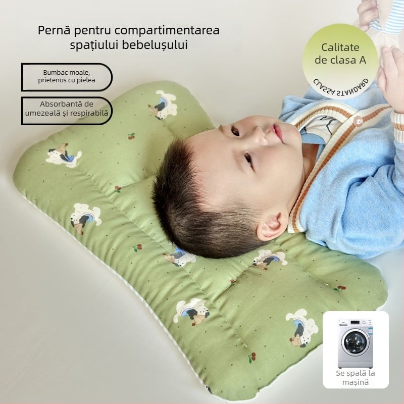 LIFE HOME Pernă de susținere a gâtului pentru copii – înălțime 3–7 cm, umplutură din fibre de poliester, greutate 0–0,5 kg