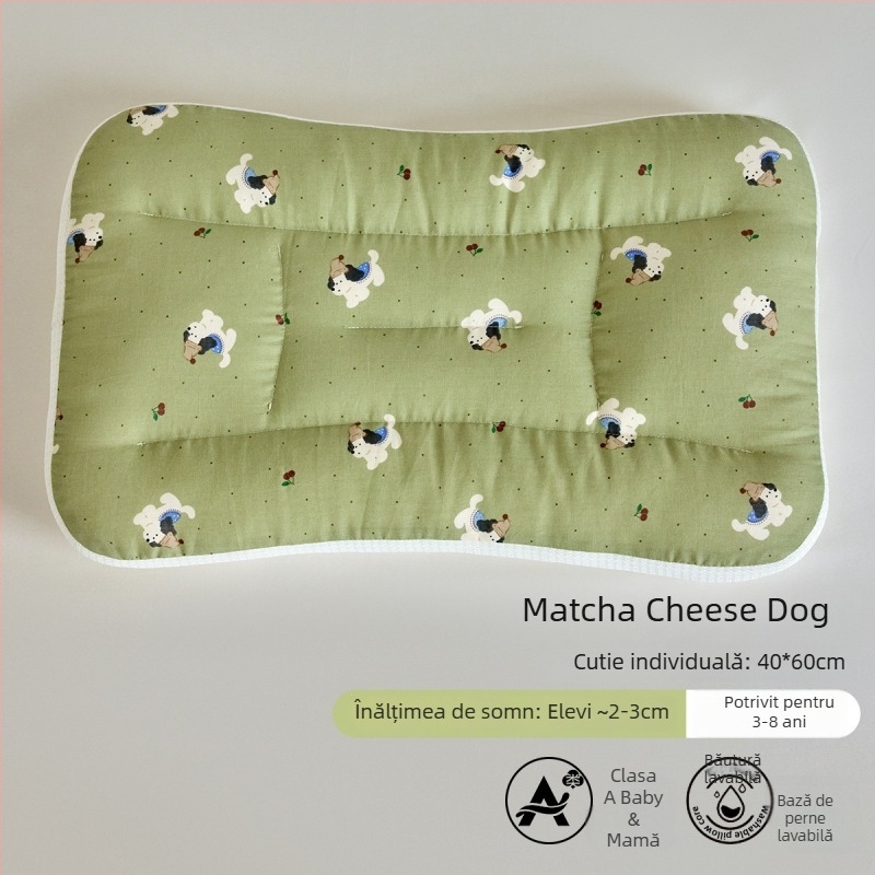 LIFE HOME Pernă de susținere a gâtului pentru copii – înălțime 3–7 cm, umplutură din fibre de poliester, greutate 0–0,5 kg