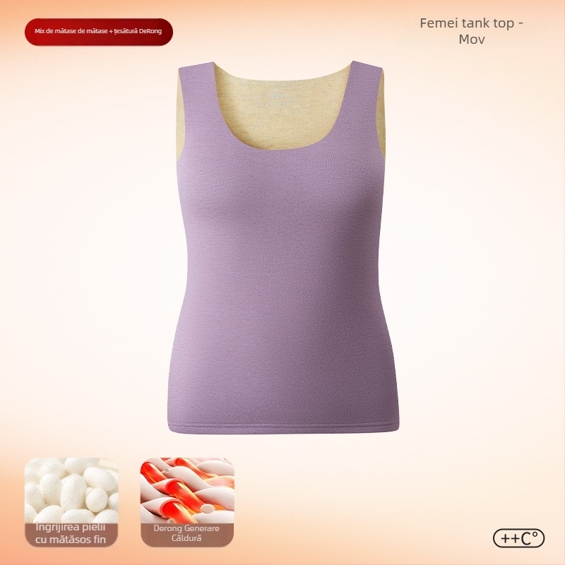 Vesta termică cu încălzire și antibacteriană, din poliester cu dublu strat